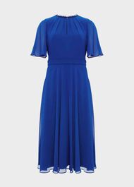 Petite Samara Fit And Flare Dress, Lapis Blue, hi-res