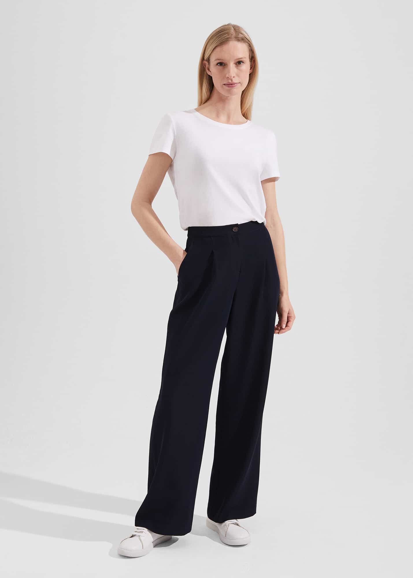 Buy CASUAL OFF-WHITE TWILL TROUSER for Women Online in India