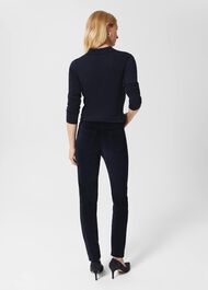 Gia Velvet Skinny Jeans , Navy, hi-res