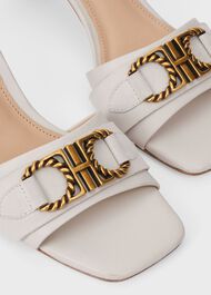 Alva Leather Mules , White, hi-res