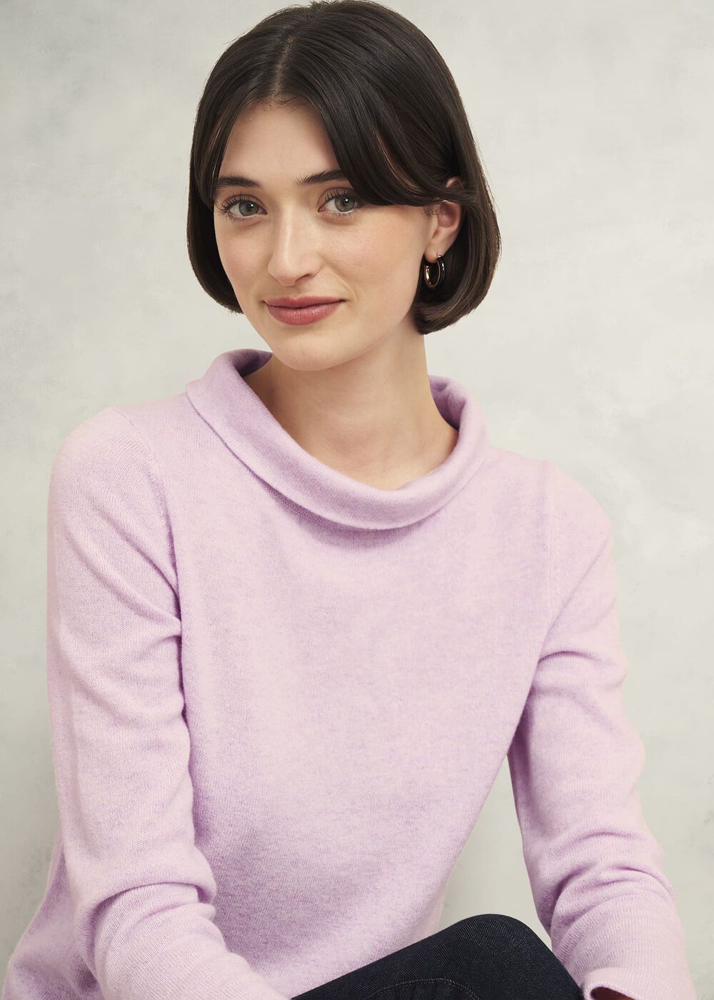 Audrey Wool Cashmere Sweater, Candy Marl, hi-res