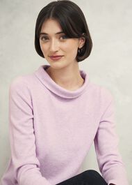Audrey Wool Cashmere Sweater, Candy Marl, hi-res