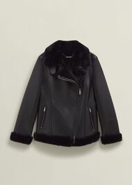 Ali Biker Jacket, Hobbs Black, hi-res