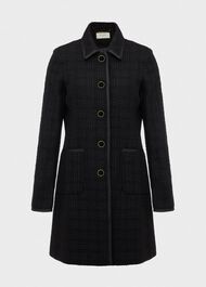 Elaine Tweed Coat With Wool, Black, hi-res