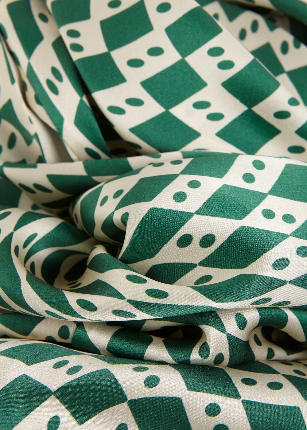 Parcevall Silk Dress, Green Cream, hi-res