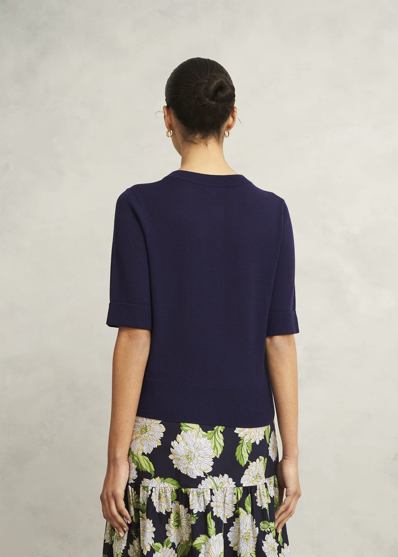 Leanne Cardigan With Wool, True Navy, hi-res