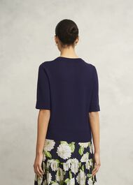 Leanne Cardigan With Wool, True Navy, hi-res
