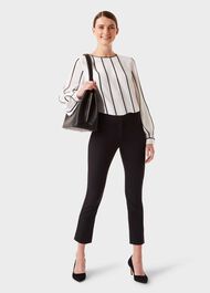 Lorelai Blouse, Ivory Navy, hi-res