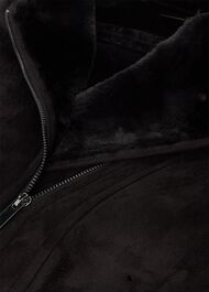 Alana Fur Jacket, Black, hi-res