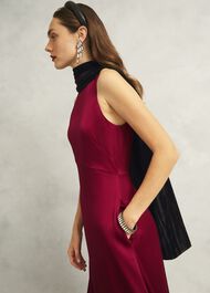 Tafara Velvet Scarf, Black, hi-res