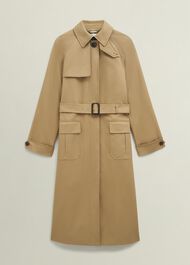 Donnington Shower Resistant Trench Coat, Fawn Beige, hi-res