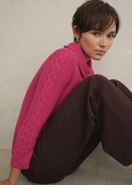 Camilla Cotton Sweater, Soft Berry Pink, hi-res