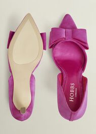 Elva Bow Pumps, Bright Pink, hi-res