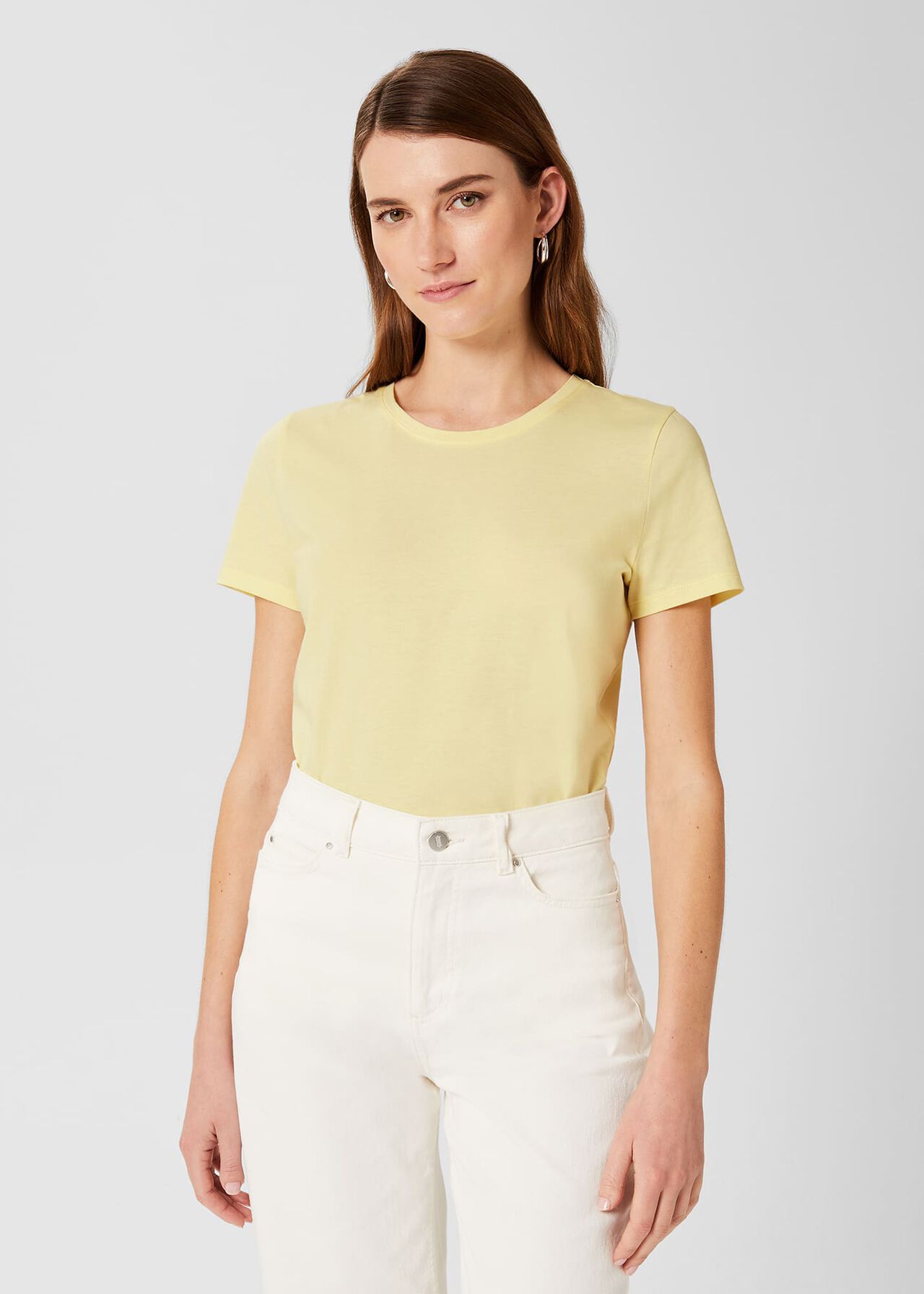 Pixie Cotton T-Shirt, Light Yellow, hi-res