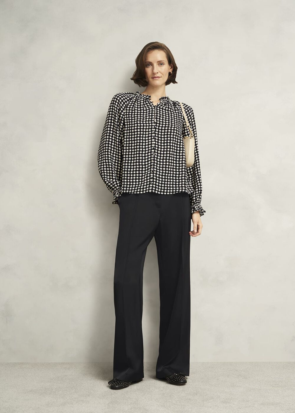 Howley Wide Pants, Black, hi-res