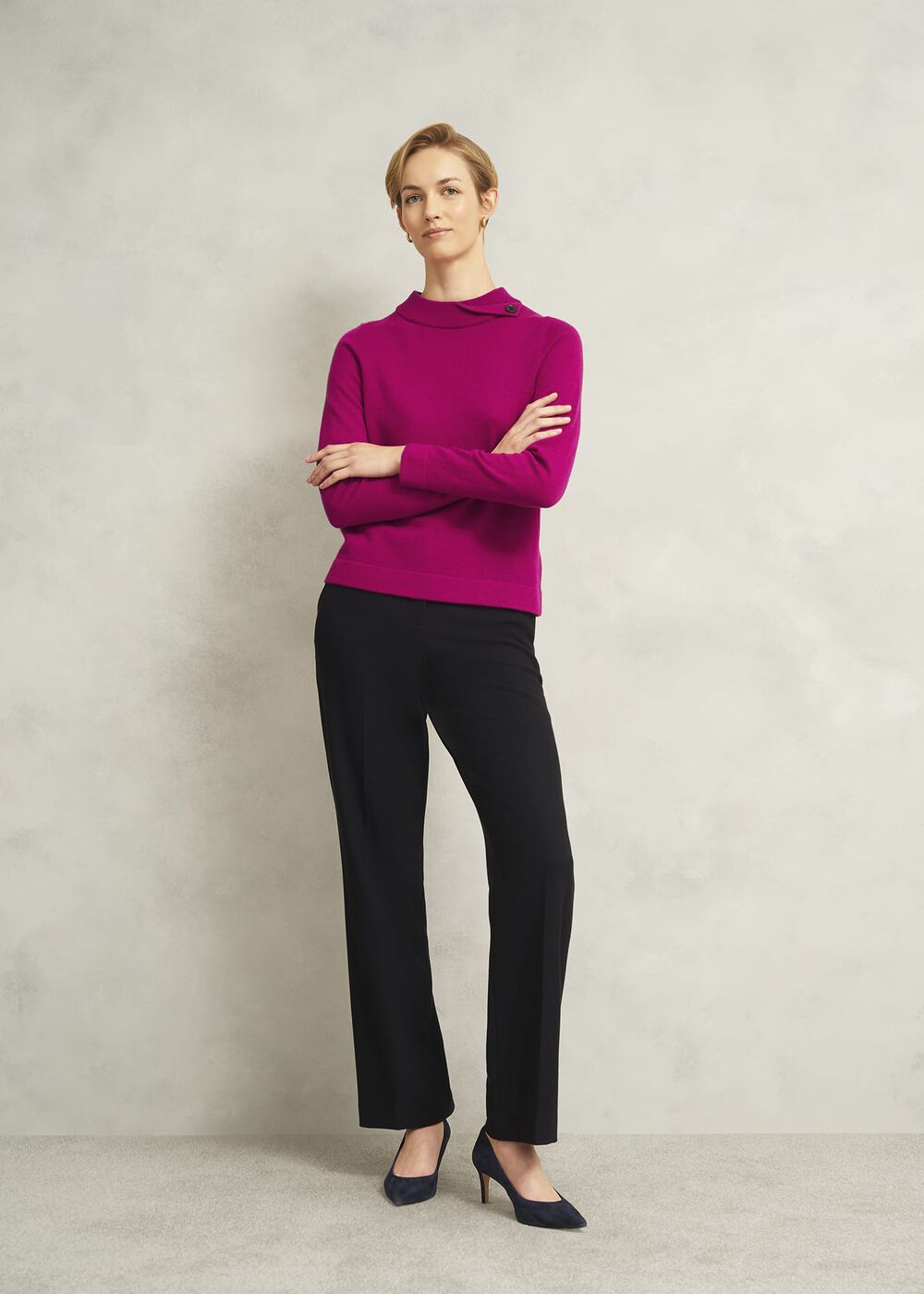 Talia Sweater, Magenta Pink, hi-res