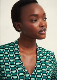 Aimee Printed Top, Agate Green, hi-res