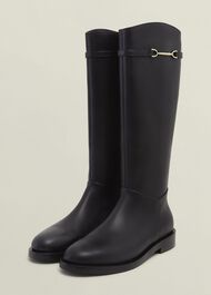 Uma Knee Boots, Black, hi-res