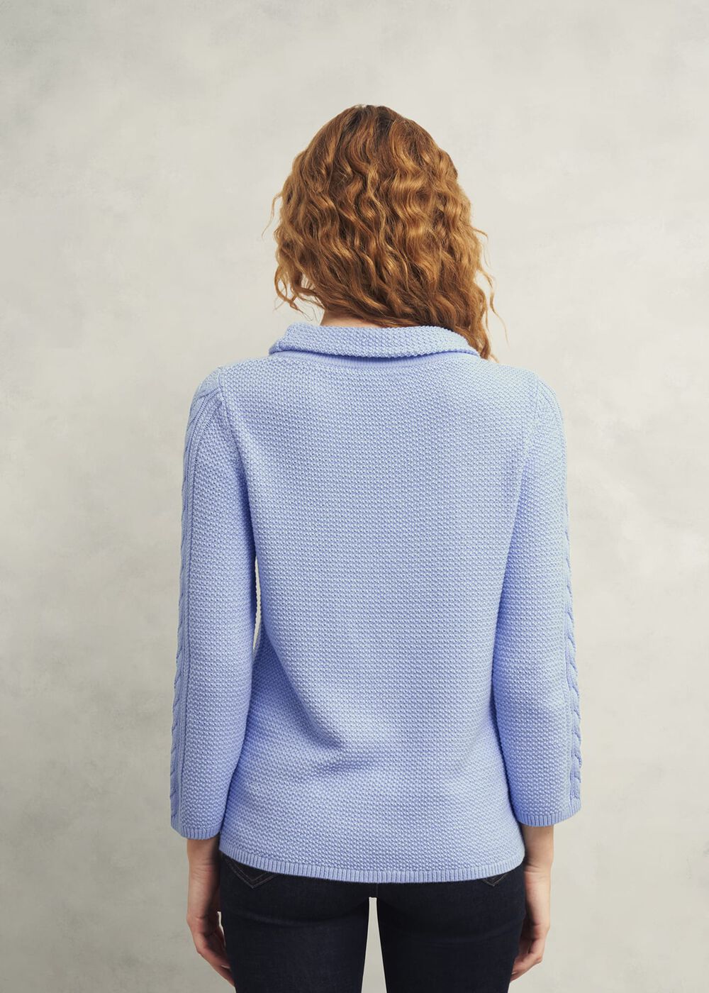Camilla Cotton Sweater, Muscari Blue, hi-res