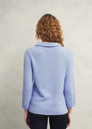 Camilla Cotton Sweater, Muscari Blue, hi-res