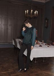 Tallulah Velvet Top, Evergreen, hi-res