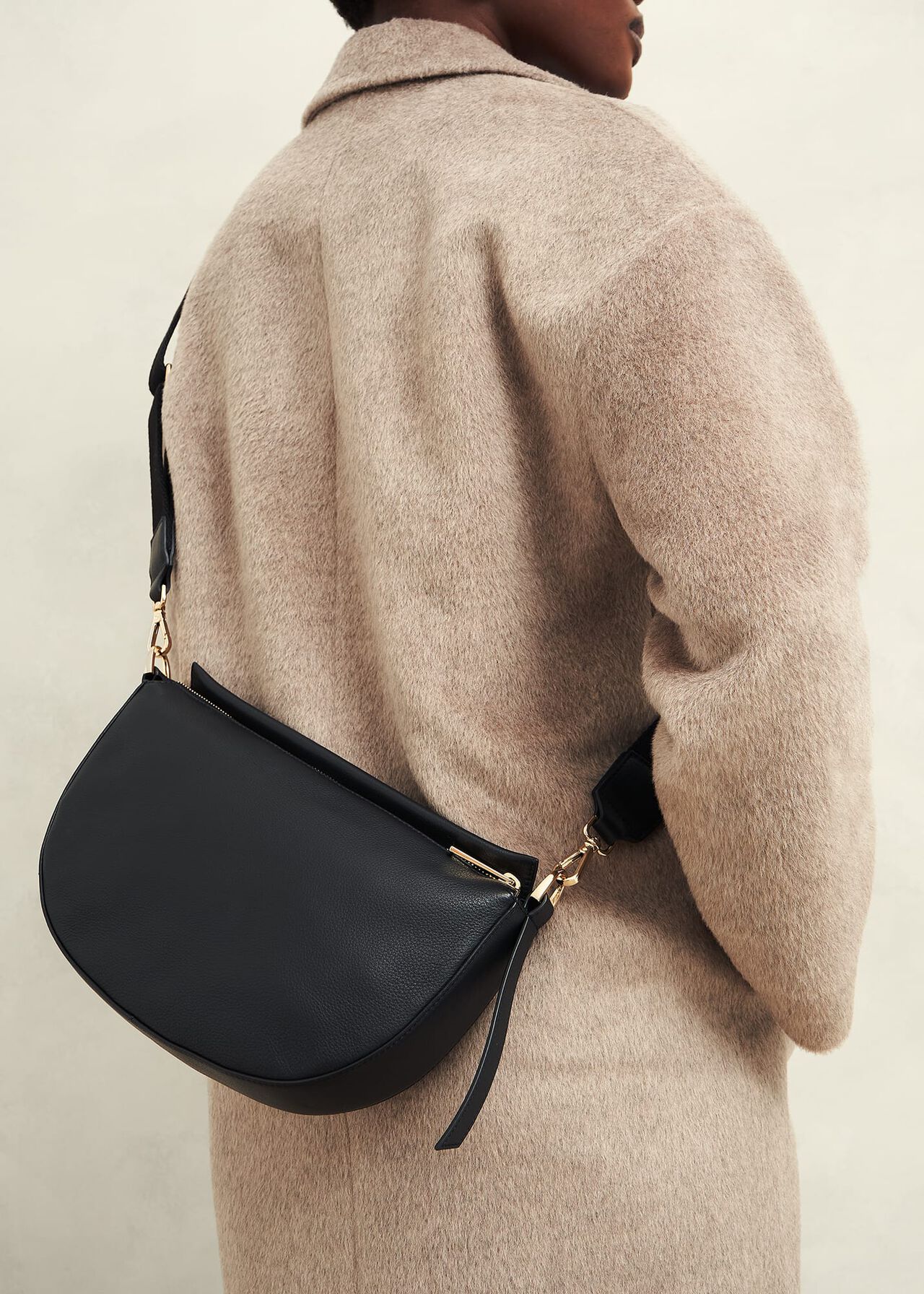 Chiswick Leather Shoulder Bag, Black, hi-res
