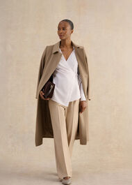 Kinsley Tie Front Shirt, Pink White, hi-res