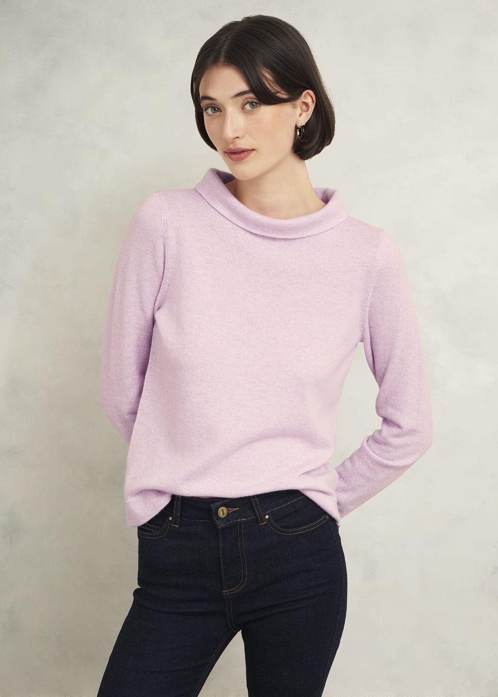 Audrey Wool Cashmere Sweater, Candy Marl, hi-res