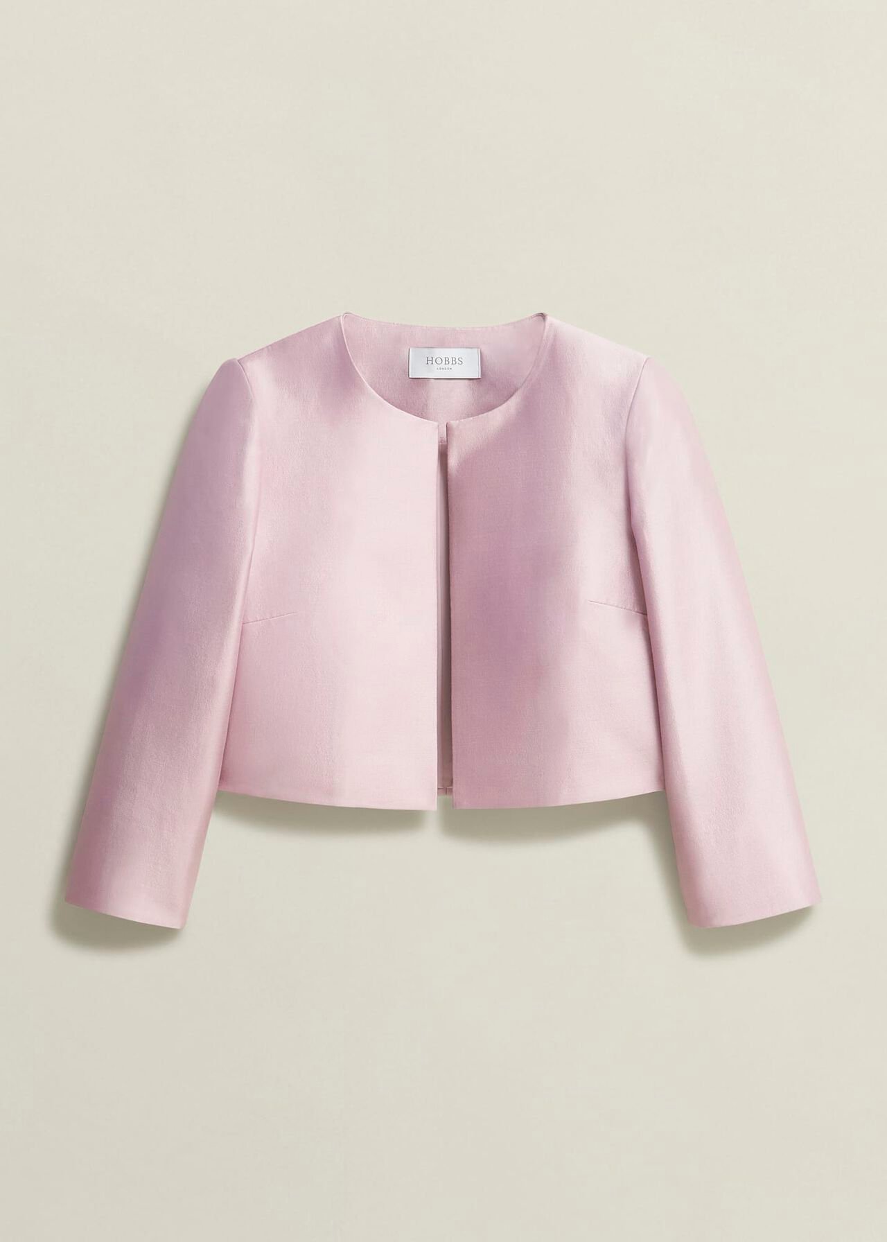 Rhea Wool Silk Jacket, Soft Petal Pink, hi-res
