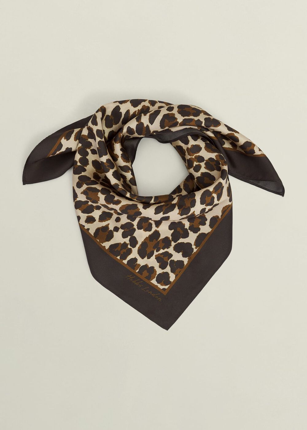 Bria Silk Leopard Scarf, Brown Multi, hi-res