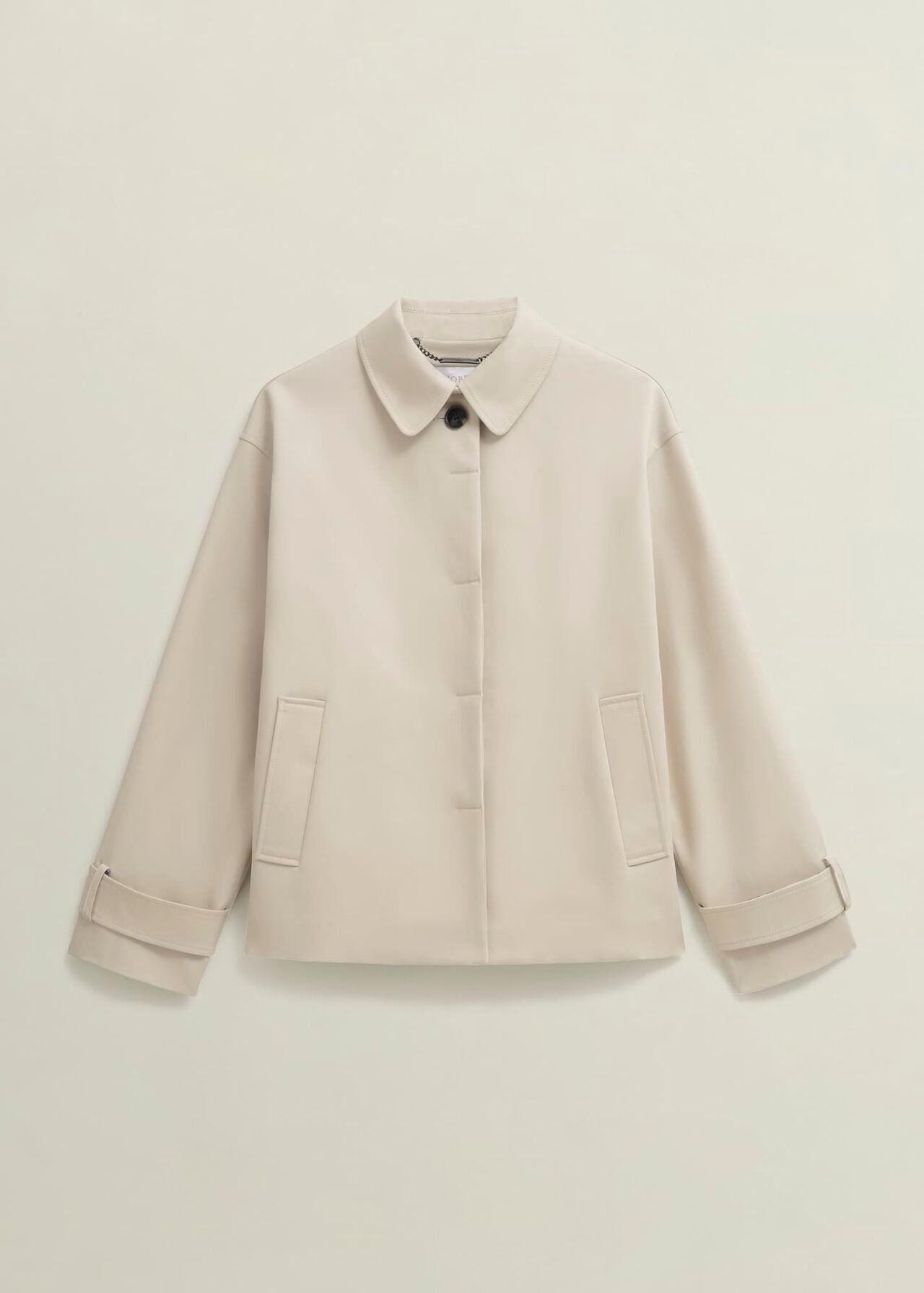Frida Shower Resistant Short Trench Coat, Buff Grey, hi-res