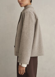 Milly Wool Jacket, Stone Grey, hi-res