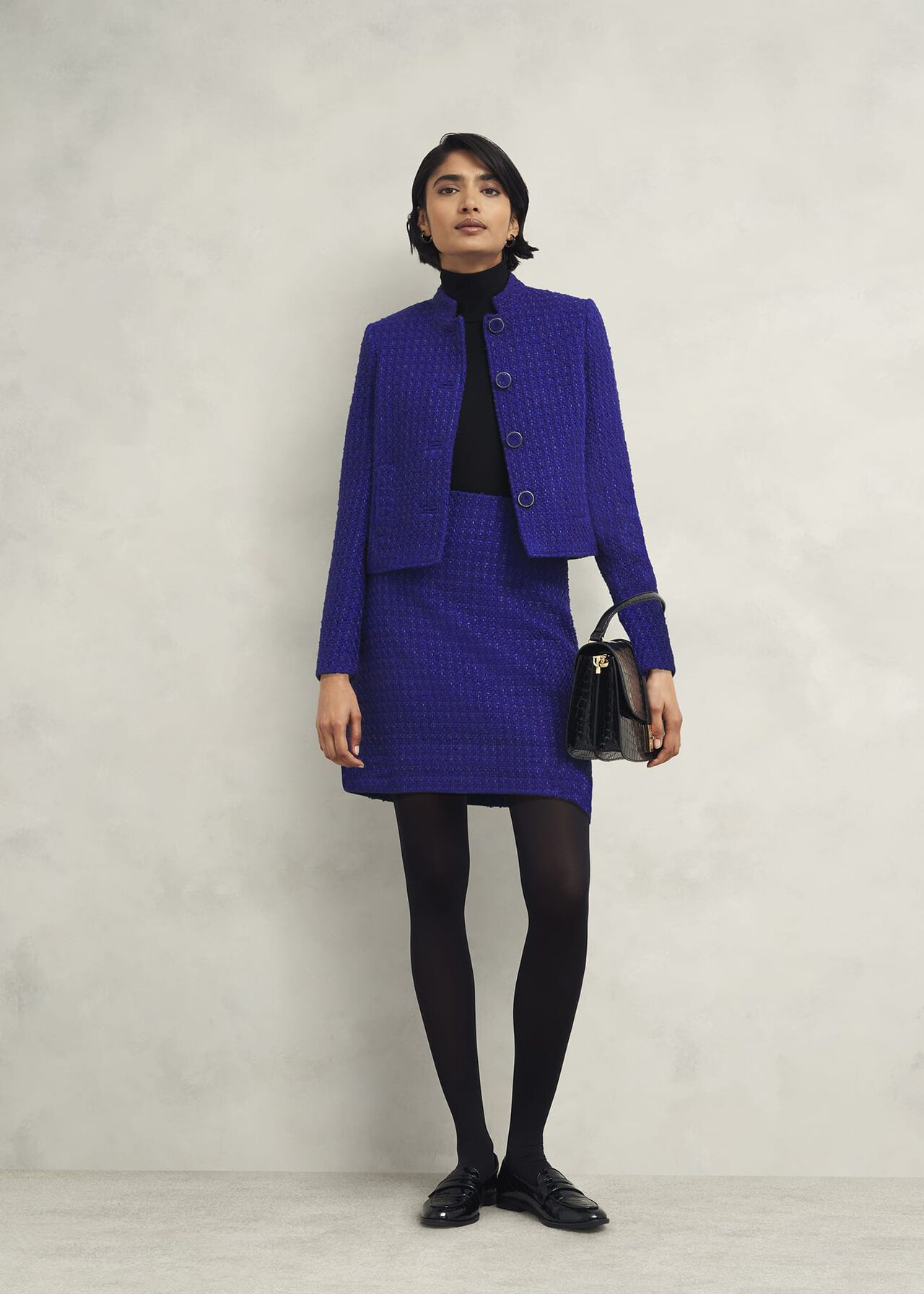 Mischa Roll Neck Top, Hobbs Black, hi-res