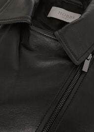 Petite Dakota Leather Jacket, Black, hi-res