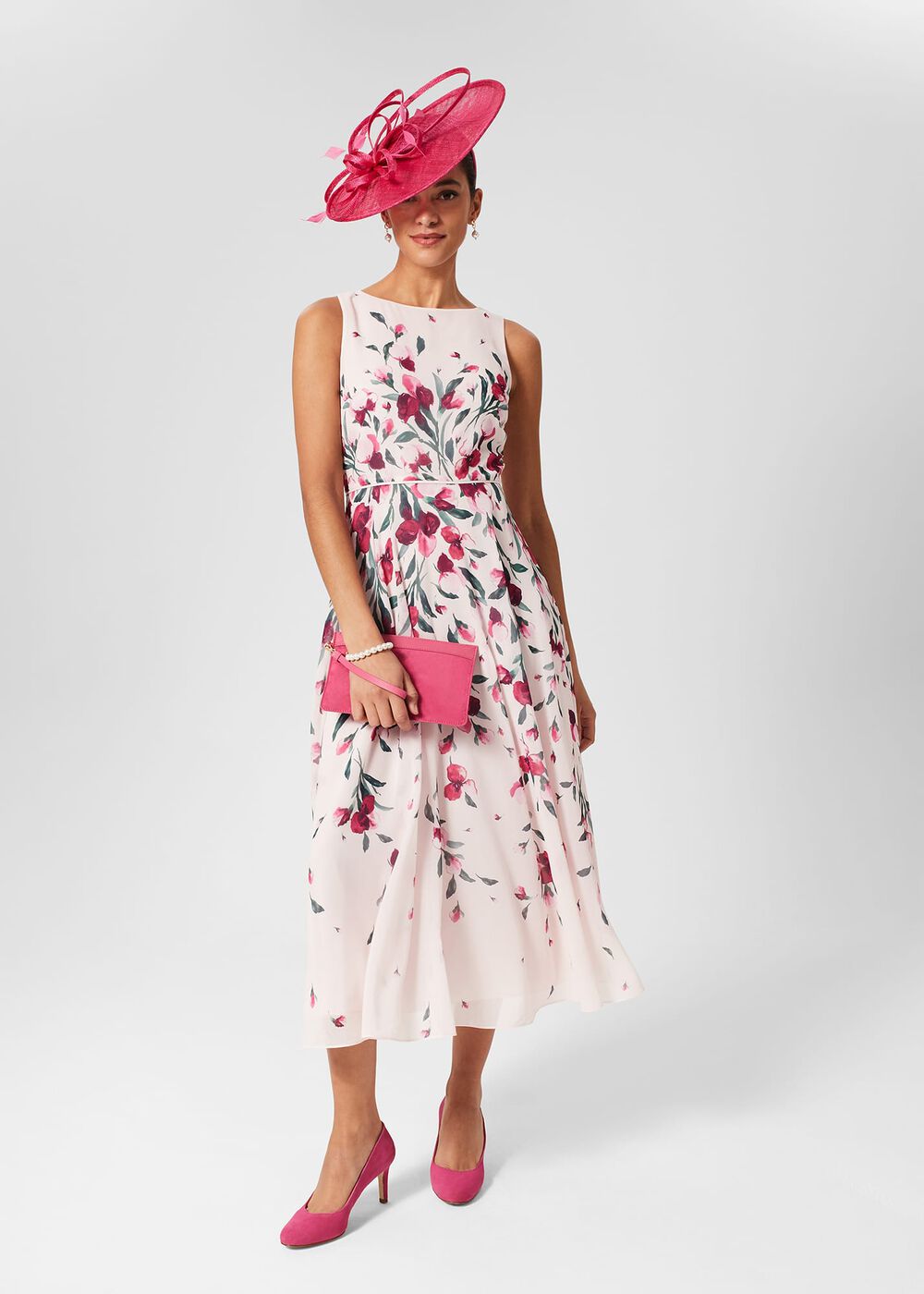 Lizzie Pumps, Bright Pink, hi-res