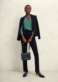 Aimee Printed Top, Agate Green, hi-res