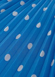 Selena Spot Fit And Flare Dress, Blue Ivory, hi-res