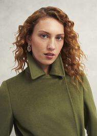 Livia Wool Coat, Kelp Green, hi-res