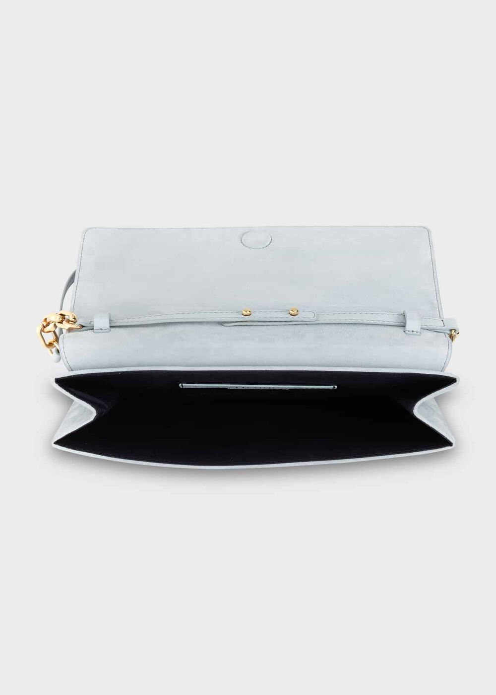 Chelsea Suede Clutch Bag, Pale Blue, hi-res