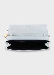 Chelsea Suede Clutch Bag, Pale Blue, hi-res