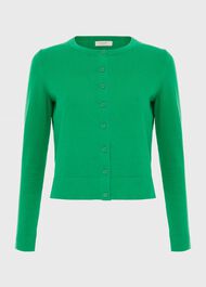 Michelle Cotton Cardigan, Cilantro Green, hi-res