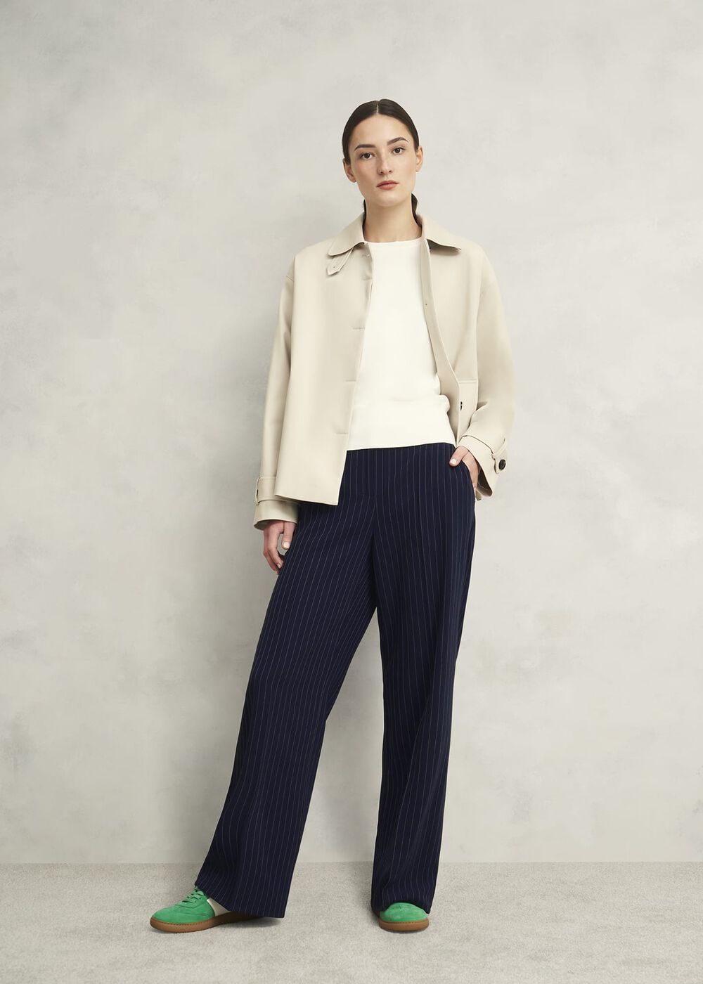 Hadley Pinstripe Pants, Midnight Ivory, hi-res