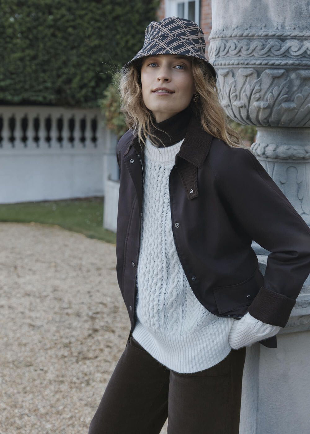 Nell Chunky Cable Sweater, Hobbs Ivory, hi-res