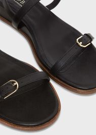 Lila Footbed Sandal, Black, hi-res