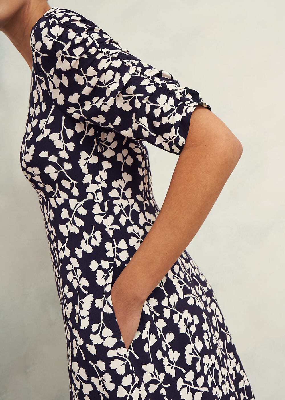 Bonnie Dress, Navy Cream, hi-res