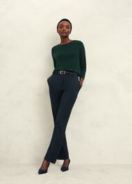 Larina Cashmere Sweater, Hawthorn Green, hi-res