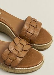 Francis Leather Espadrilles, Tan, hi-res