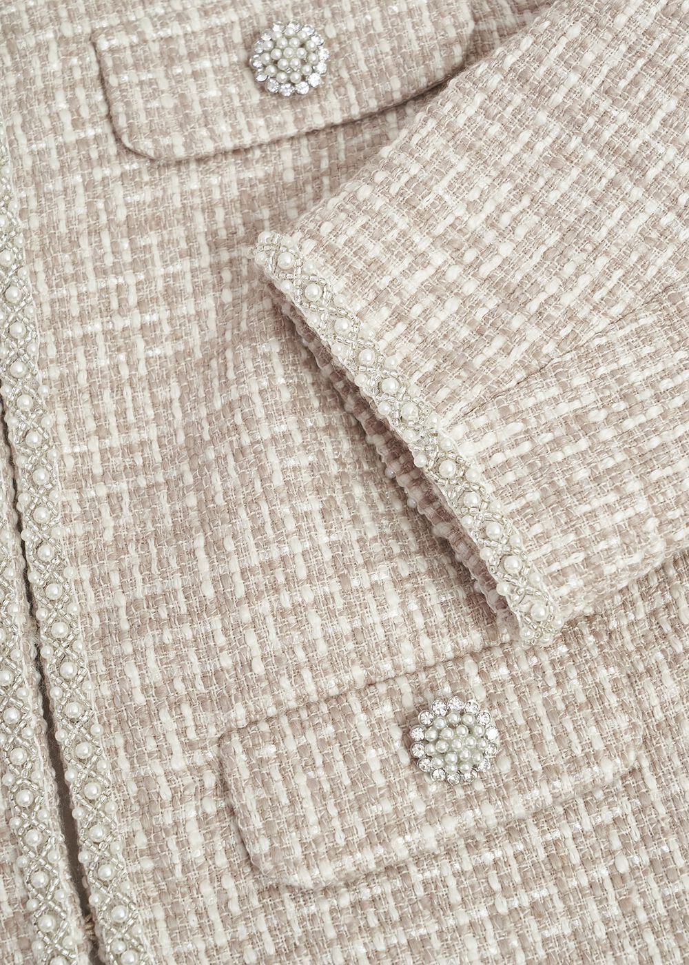 Oriana Tweed Jacket, Oyster, hi-res