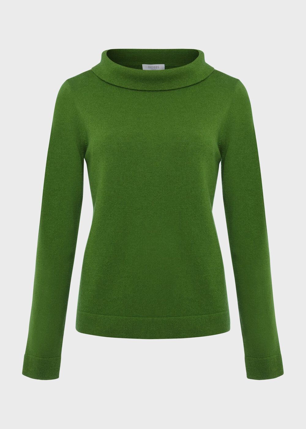 Audrey Wool Cashmere Jumper, Emerald Green, hi-res