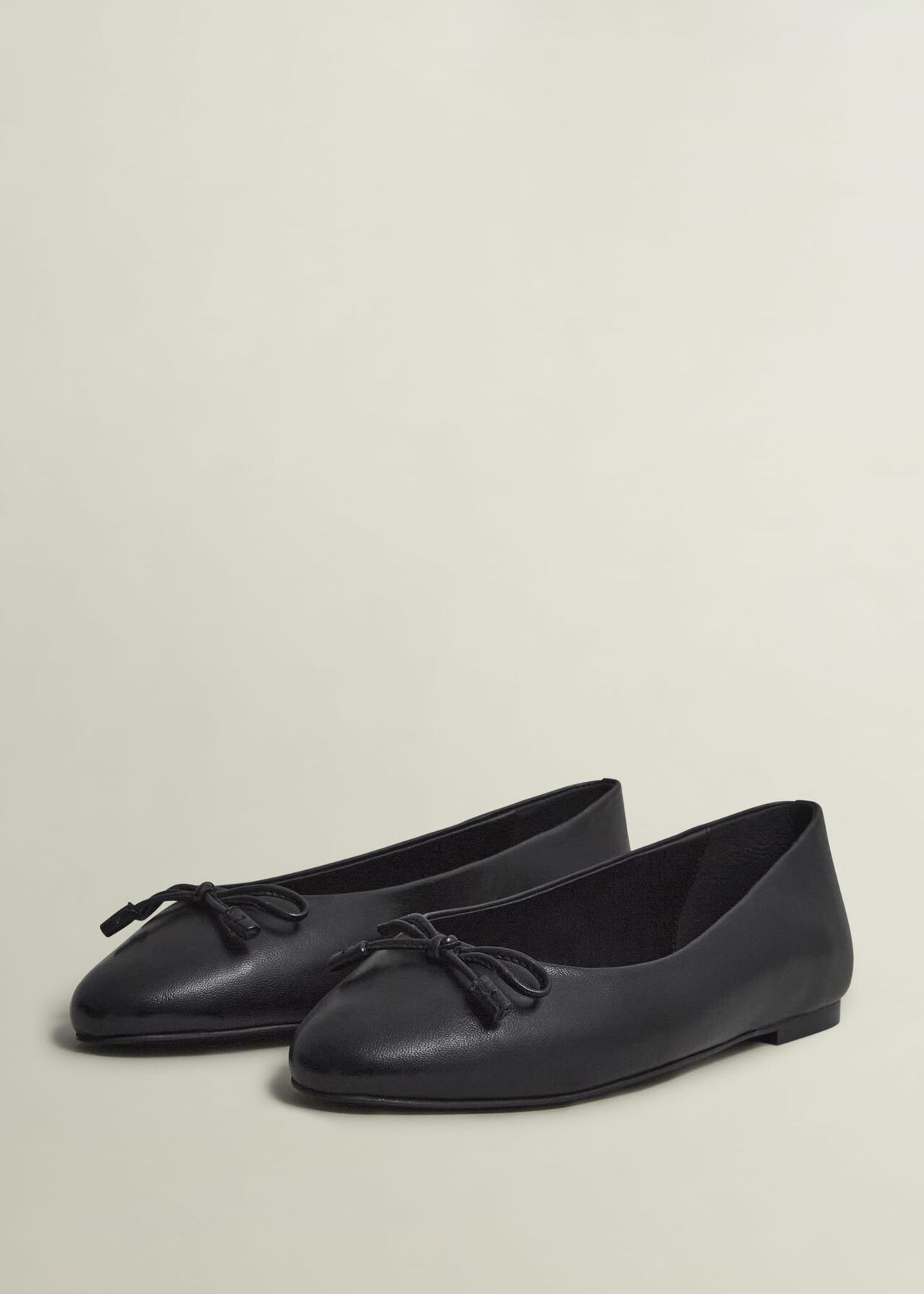 Priya Leather Ballerina, Black, hi-res